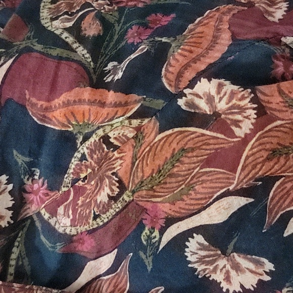 Doen Assam Belted Floral Maxi Dress Medium - Picture 5 of 6